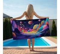 Toalla Playa XXL 80x160cm Vistoso,Toalla Microfibra 2 Pack Cielo estrellado Secado Rápido Antiarena,Incluye Funda,Absorbente,Ligera Fina Compacta,Aplicable a Playa,Baño,Piscina,Gimnasio,Viajes YJ-441