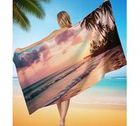 Toalla Playa XXL 90x180 cm Microfibra Toallas Playa Púrpura Océano Toalla de Baño de Microfibra Súper Absorbente, Manta Ultraligera de Secado Rápido para Deportes, Repelente a la Arena Toallas P-11683
