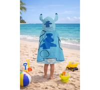 Toalla poncho con capucha de Stitch y orejas 3D - Toalla de baño para niños 100% poliéster, 70x140 cm - Albornoz de playa hawaiano, secado ultrarrápido para piscina y natación