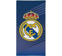 Toalla Real Madrid 70x140 diseño oficial con escudo del club y colores emblemáticos - Toalla de playa Real Madrid y baño de gran tamaño ideal para fans del equipo blanco con estilo y comodidad