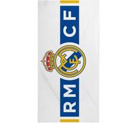 Toalla Real Madrid 70x140 diseño oficial con escudo del club y colores emblemáticos - Toalla de playa Real Madrid y baño de gran tamaño ideal para fans del equipo blanco con estilo y comodidad