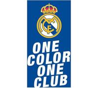Toalla Real Madrid 70x140 diseño oficial con escudo del club y colores emblemáticos - Toalla de playa Real Madrid y baño de gran tamaño ideal para fans del equipo blanco con estilo y comodidad