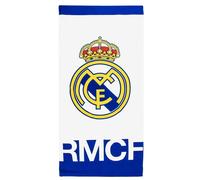 Toalla Real Madrid - Toalla Oficial con Diseño Exclusivo, Escudo y Colores del Club, Ideal para Playa, Piscina, Baño o Deporte, Accesorio Práctico para Aficionados al Fútbol