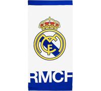 Toalla Real Madrid - Toalla Oficial con Diseño Exclusivo, Escudo y Colores del Club, Ideal para Playa, Piscina, Baño o Deporte, Accesorio Práctico para Aficionados al Fútbol