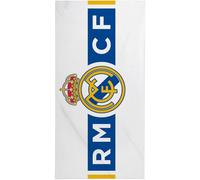 Toalla Real Madrid - Toalla Oficial con Diseño Exclusivo, Escudo y Colores del Club, Ideal para Playa, Piscina, Baño o Deporte, Accesorio Práctico para Aficionados al Fútbol