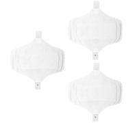 Toalla Sanitaria Lavable de Algodón Blanco 18cm, 3 Piezas | Capa Delgada y Transpirable, Absorción Fuerte Bloqueo Eficaz del Agua, Botón Oculto