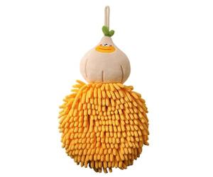 Toallas absorbentes para secar las manos - Toalla de chenilla con diseño de animales de dibujos animados, esponjosas toallas con bolas de burbujas con anilla para colgar | Toalla de secado