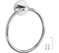 Toallas, anillo de toalla cromado, anillo toallero de pared de acero inoxidable 304, toallero redondo para cuarto de baño, cocina, acabado cepillado