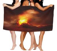 Toallas Baño Grandes 150x200 cm Magma, Toalla Playa Microfibra Llama, Toallas de Playa Hombre Mujer Secado Rapido Toalla Antiarena para Playa, Camping, Picnic, Piscina X552