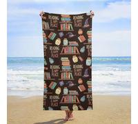 Toallas Baño Leer Un Libro Es Mi Lugar Feliz para La Fiesta De Navidad Toalla Piscina Suave Absorbente Toallas De Piscina para Ducha Sauna Deportes 80X130Cm