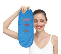 Toallas de Baño Grandes Toalla desmaquillante de belleza para maquillaje, desmaquillante de agua limpia, toalla desmaquillante reutilizable para limpia y perezosa, 40x17cm (Blue, One Size)