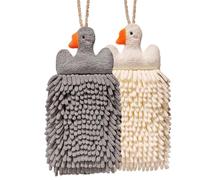 Toallas de mano para niños, felpilla suave con forma de ganso, para secar a mano, para baño de niños, cocina, hogar, perro, cachorro, gato, frutas, estufas