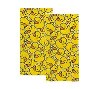 Toallas de mano Zklzi 2 paquete Cartoon linda toalla amarilla de pato pequeo para bao