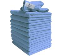 Toallas De Microfibra Multiusos Azules - Pack De 10 - 40x40cm | Bayetas De Microfibra Para Limpieza Hogar Cocina | Toalla De Microfibra Para Gimnasio Absorbente | Paños Suaves Para Cristales Coche