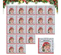 Toallas de Navidad,Toallas de papel de Navidad | Toallas de invitados Servilletas - Toallas de bebidas 20 unidades, servilletas de papel de invierno impresas Papá Noel, decoración de mesa de No