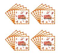 Toallas de Papel de Bombero, 20 Piezas 33x33 cm Toallas con Patrón de Coche de Bombero Decoraciones de Mesa, Decoración para una Fiesta de Cumpleaños Temática Camión de Bombero