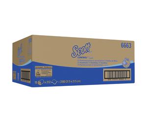 Toallas de papel plegables Scott Control Kimberly-Clark, de 1 capa, blanco