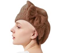 Toallas de pelo para mujer antiencrespamiento de secado rápido | Con lazo para mujeres rizadas, largas y gruesas, antiencrespamiento, secado rápido, mojadas, mujeres, hombres y niños
