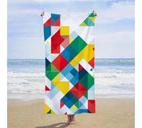 Toallas de Playa Microfibra 75 x 150 cm, Toalla Playa Grande Secado Rápido Antiarena con Bolsa, Ligera y Portátil Beach Towel para Viajes, Natación, Gimnasio, Yoga, Regalo Mujer (Color, Geometría) S-9