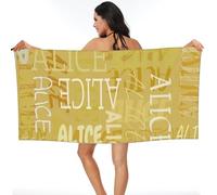 Toallas de Playa Personalizadas con tu Nombre, Personalizado Toallas de Playa de Microfibra de Secado rápido,Adecuadas para Playa, natación, Fitness, Camping, Yoga