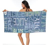 Toallas de Playa Personalizadas con tu Nombre, Personalizado Toallas de Playa de Microfibra de Secado rápido,Adecuadas para Playa, natación, Fitness, Camping, Yoga