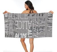 Toallas de Playa Personalizadas con tu Nombre, Personalizado Toallas de Playa de Microfibra de Secado rápido,Adecuadas para Playa, natación, Fitness, Camping, Yoga