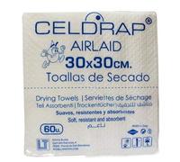 Toallas de secado desechables tejido Airlaid 30x30 cms. 600 uds
