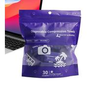 Toallas de viaje - Paquete de 30 toallitas absorbentes desechables para maquillaje y ducha, toalla facial ultra suave con función de expansión rápida, toallas portátiles para baño, gimnasio, hote
