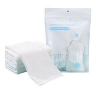 Toallas Desechables, 30 x 60 cm Toalla Facial, 100% Algodón Desechables, Toalla Desechable, Ultraabsorbente, Embalaje Individual, Toallas Portátil para Viaje, Camping, Hotel (Color Blanco 10 Unds)