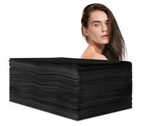 Toallas Desechables Spunlace 40x80 cm Negro - 200 Unidades - Peluquerías, SPA, Hoteles, Salón de Belleza, Estética, Gimnasios, Centros de Masajes