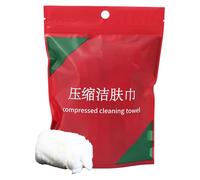 Toallas faciales comprimidas, 20 paños de algodón comprimidos para la cara, accesorio empaquetado individualmente, tejido y agradable al para limpieza, ducha