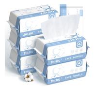 Toallas faciales desechables, pañuelos faciales sin pelusa para todo tipo de piel, toallas faciales desechables para mujeres, 600 paños de piel limpia, toallitas secas, perfectas para eliminación de