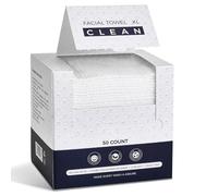 Toallas faciales desechables, toallitas secas grandes biodegradables de viscosa, toallas de limpieza facial súper suaves y gruesas, pañuelos faciales diarios para pieles sensibles, eliminación de