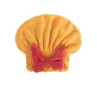 toallas, Gorro for secar el cabello, turbante, toalla, gorro de ducha con lazo, terciopelo coral, multicolor(Oranje,1PC)
