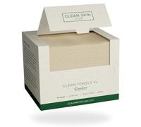Toallas limpiadoras XL de viscosa bambú Clean Skin Club toallita desechable facial 100 biobasada USDA toallitas secas para retirar maquillaje ultra suaves sin pelillos aptas piel sensible diseño -lado