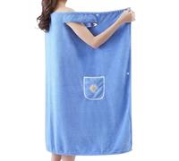 Toallas para llevar, envoltura de baño de forro polar coral, toallas de secado fácil con bolsillo, toalla absorbente para el cuerpo, bata de baño para el hogar, spa, gimnasio o viajes, mujeres