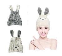 Toallas para Secar el Cabello, 2 Piezas Gorras de Baño para el Cabello Rápido, Toalla Turbante para el Cabello, Gorro de Microfibra Absorbente de Agua para el Cabello para Mujer Niñas