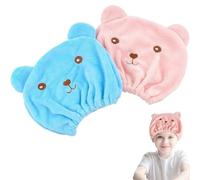 Toallas para Secar el Pelo - Juego de 2 - Turbante de Secado Rápido de Coral Fleece para Mujer y Niña - Toalla de Pelo de Microfibra - Superabsorbente y Secado Rápido.