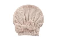 Toallas para Secar El Pelo Toalla de baño secado rápido for el cabello for mujer, gorro toalla envolvente con lazo for Spa, accesorios, gorros gruesos, ducha diseñador(Khaki)