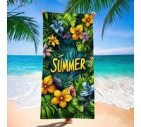 Toallas Playa Verano 80x160 cm Toalla Playa Grande, Mujeres y Hombres Toalla Gimnasio, Planta Toallas Microfibra, Absorbente, Pareos Mujer Ligera y de Secado Rápido, para Viajes, Vacaciones H-1996