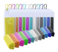Toallas refrescantes para cuello y cabeza, suave, transpirable, de secado rápido, 101,6 x 30,5 cm, toalla enfriada con hielo para actividades al aire libre, gimnasio, entrenamiento (12 paquetes)