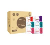 Toallas sanitarias con cubierta de algodón, almohadillas de período ultrafinas con alas para mujer, flujo moderado, absorción regular, 6 paquetes, sin perfume y sin cloro, toallas sanitarias