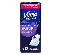 Toallas sanitarias Vania Night (12 toallas con alas)