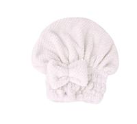 toallas, Toalla turbante for el cabello con lazo absorbente de secado rápido, multicolor, for uso en salón(White)