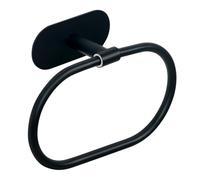 Toallero autoadhesivo HouseAid para ba o, de acero inoxidable, moderno, sin perforaciones, color negro mate