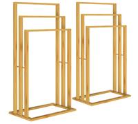 Toallero baño de pie set de 2 bambú con 3 barras 40x24x82cm