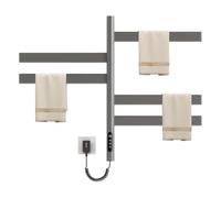 Toallero Baño Radiador, Rotación de 180° Calentador de Toallas con termostato Inteligente WiFi, para Alexa y Google Home y App, 675x450mm, Toallero Electrico, Radiador Secador de Toallas-WiFi Gray