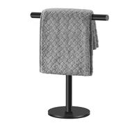 Toallero - Barra de acero inoxidable, soporte de mesa, barra independiente, moderno toallero para lavabo, toallero de cocina, barra compacta en forma de T, tendedero vertical, pantalla de tela