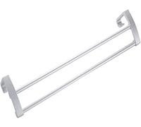 Toallero, barra de aluminio para colgar toallas de doble poste con base gruesa sólida para baño, colgador de torre largo, diseño duradero y elegante