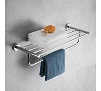 Toallero Barra para toallero, Portarrollos de Papel higiénico, Ganchos para Toallas para Batas, Juego de Montaje en Pared Kit de Accesorios de baño Herrajes para baño/Toallero 60 cm